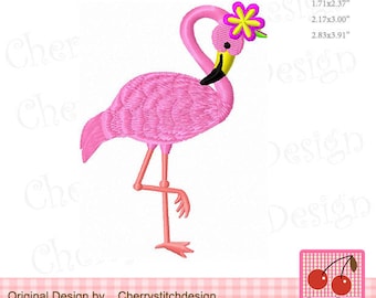 Flamingo fill stitches Machine Embroidery Design