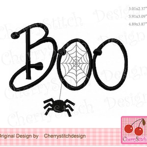 Halloween BOO gefüllte Stiche Maschine Stickerei Design