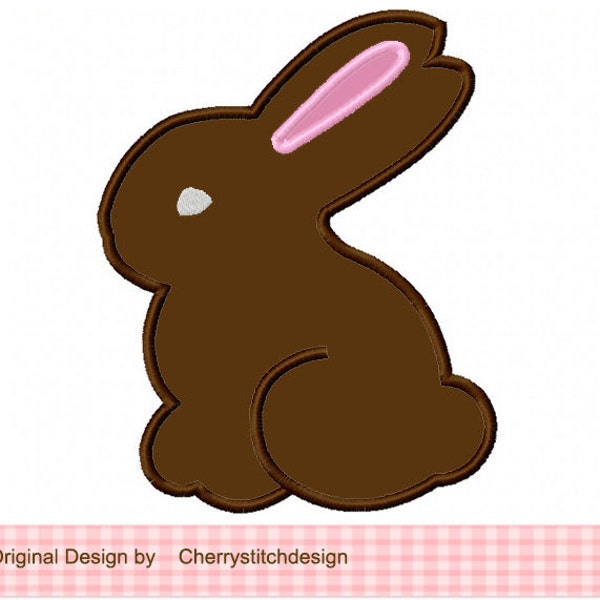 Rabbit  Chocolate rabbit Machine Embroidery Applique Design -4x4 5x5 6x6