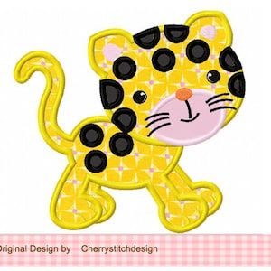 Leopard Animal Machine Embroidery Applique Design