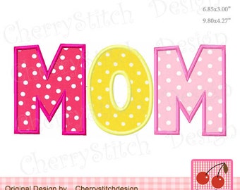 MOM applique Mother's Day Father's Day Machine Embroidery applique FM068