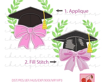 Embroidery & Applique: Graduation Cap and Bow Patterns for Crafts