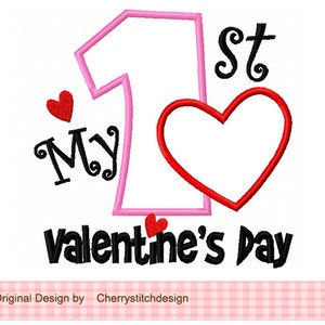 My 1st Valentine's Day Machine Embroidery Applique Design image 6