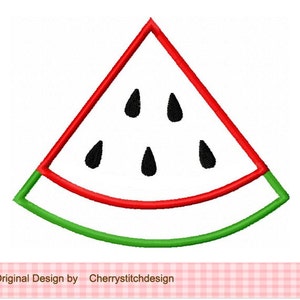 Watermelon Machine Embroidery Applique image 2