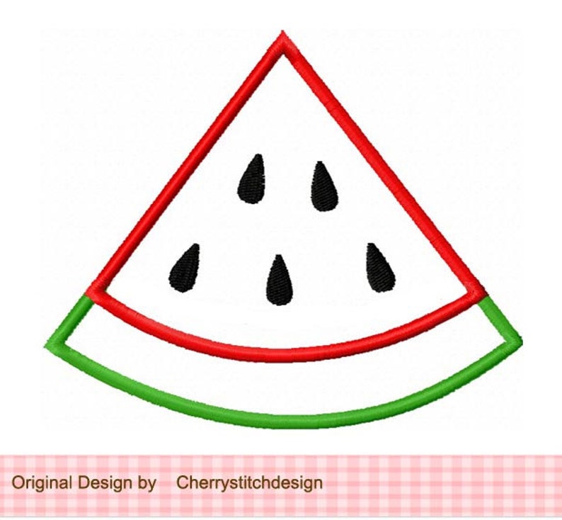 Watermelon Machine Embroidery Applique image 2