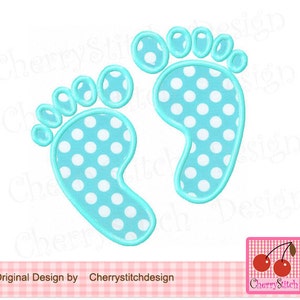 Embroidery Baby Footprints Machine Embroidery Applique BG0005