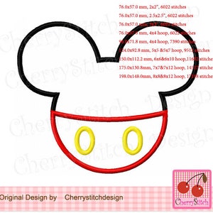 Embroidery Mickey Machine Embroidery Applique Design image 2