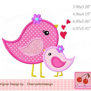 Birds Spring Birds Machine Embroidery Applique Design FM0024