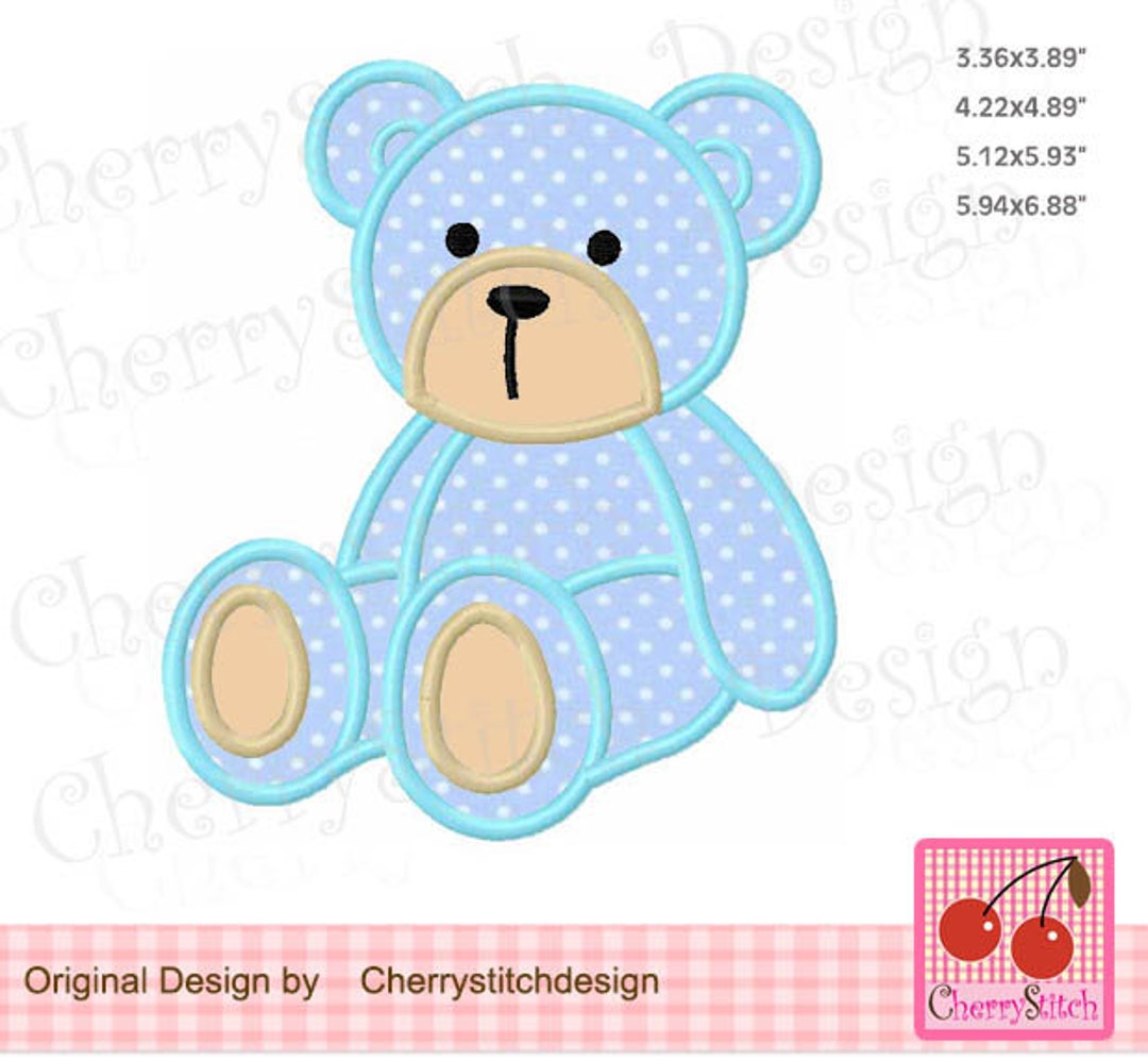 Baby Bear Machine Embroidery Applique Design - Etsy