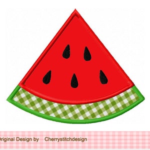 Watermelon Machine Embroidery Applique image 1