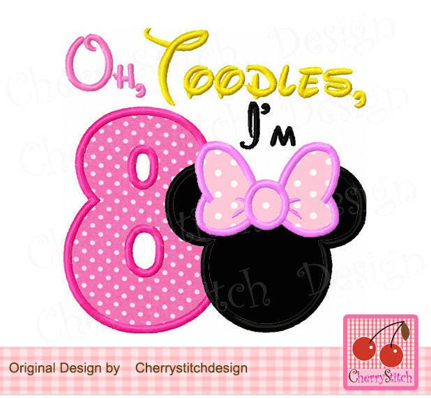 Minnie Mouse Pink Head Patch Gold Disney Cartoon Chenille Iron On