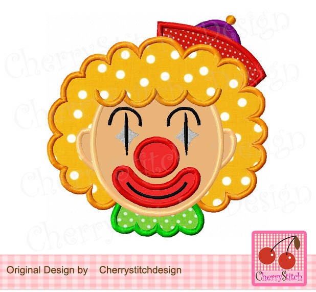 Circus Clown Clown Boy Embroidery Design approximate 4x4 5x5 | Etsy