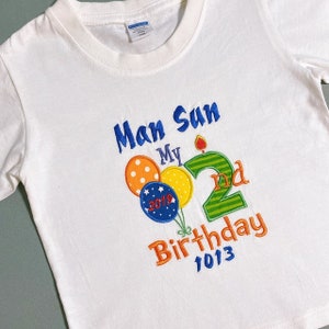 My 2nd Birthday Machine Embroidery Applique Design for boys image 4