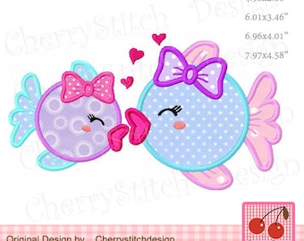 Fishes Sea Animals Machine Embroidery Applique Design
