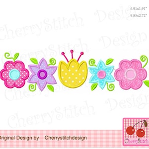 Flowers Machine Embroidery Applique Design SPR36