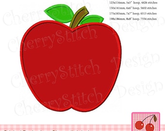 Embroidery School Apple Machine Embroidery Applique