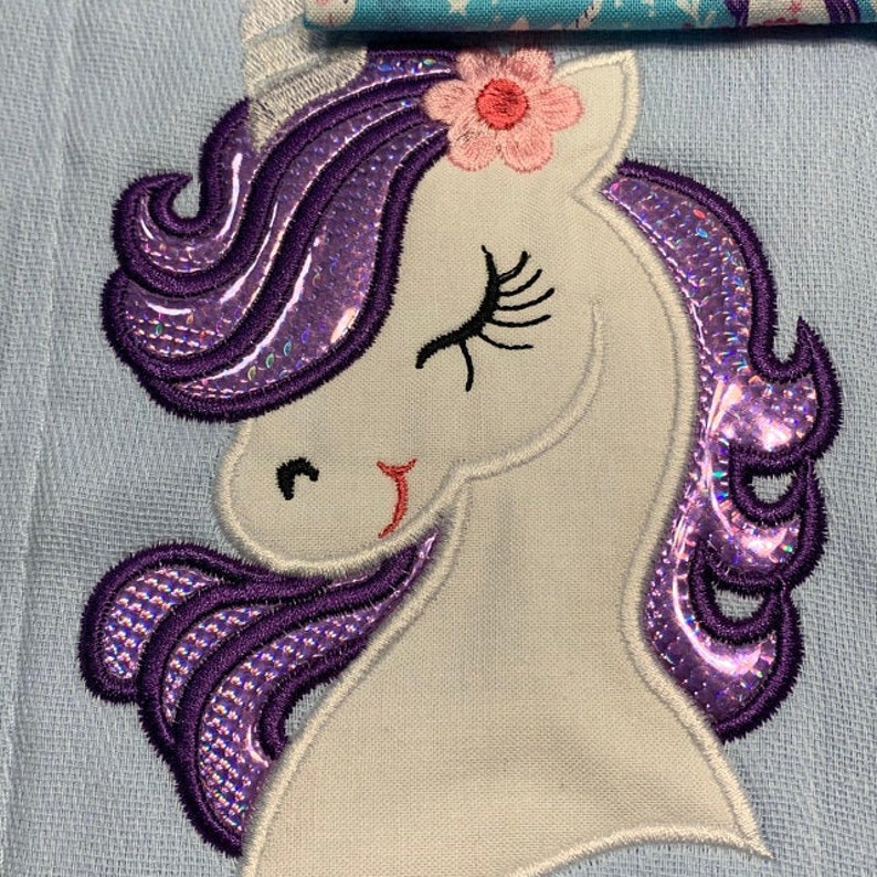 Unicorn Machine Embroidery Applique Design AN0198 Etsy