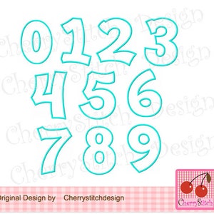 Numbers set Birthday Embroidery Machine applique Design - 4x4 5x5 6x6"