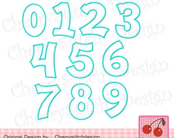 Numbers appliques Birthday Embroidery Machine applique