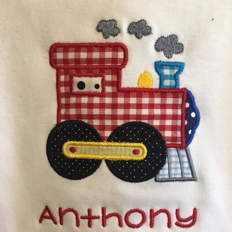 Train Transportation Machine Embroidery Applique Design image 7