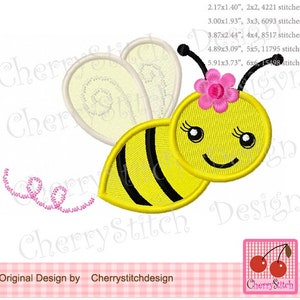 Bumble Bee Embroidery Bee Fill Stitch Machine Embroidery SPR58