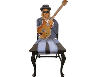 Tom Petty chair painted by Artist Todd Fendos