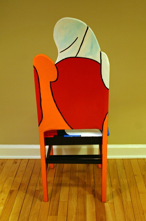 Picasso Seated Woman with Book upscaled chair painted by ...