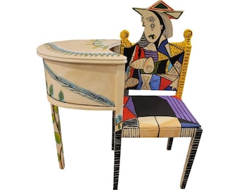 Picasso Femme au Jardin telephone chair painted by Todd Fendos