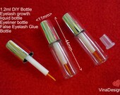 1.2ml Mini Eyeliner Empty Bottle Eyelash Growth Bottle Nutrient Solution Bottle False Eyelashes Glue Bottle Sample Empty Bottle Serum Tube