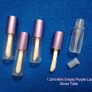 1.2ml Mini Empty Purple Lip Gloss Empty Tube Lip Moisturize Container Small Empty Lip Gloss Container Sample Lip Gloss Bottle Lip Serum Tube