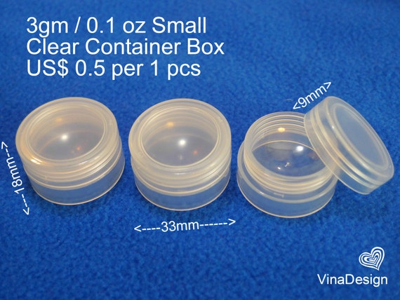 Buy Small 3g Clear Plastic Container Cosmetic Box Small Plastic Box  Cosmetic Box Small Box Lip Balm Storage Box Small Sample Box Cream  Container Online in India 