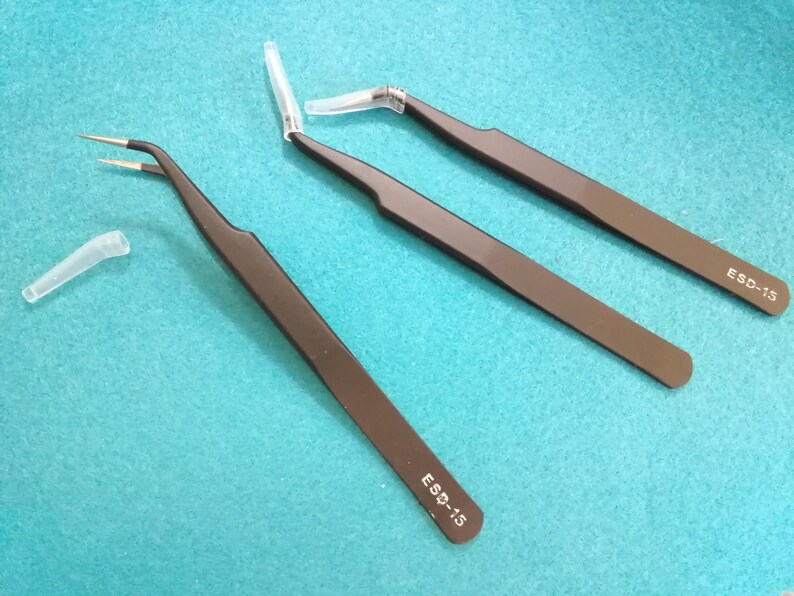 125mm Long Sharp Stainless Steel Curved Tweezers Anti Etsy