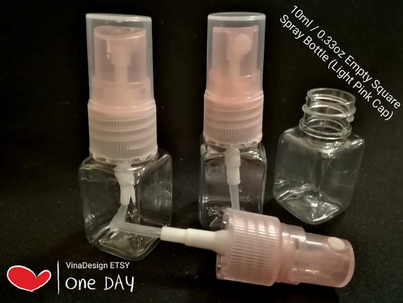 Buy 10ml 0.33oz Empty Square Spray Bottle Light Pink Spray Empty