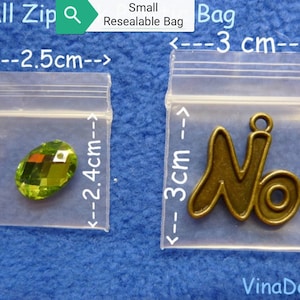 Mini Resealable Bag 2.5x3cm Thick Zip Bag Storage Clear 3x4 Plastic Bag Zip Bag Reusable Plastic Bag Reclosable Zip Bag Small Storage Bag