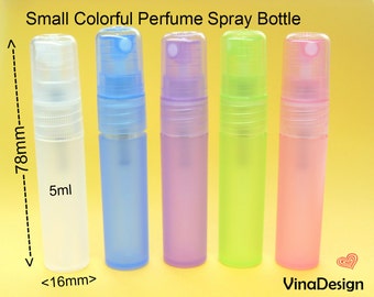 Less 50% 100 Small 5ml Color Spray Tube Plastic Perfume Bottle Empty Spray Perfume Bottle Travel Container Cosmetic Bottle Perfume Atomizer