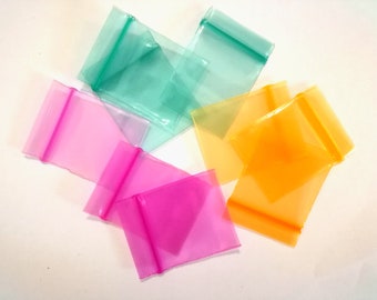Mini 3cmx4cm Color Zip Bag Plastic Zip Bag 100pc Transparent Green