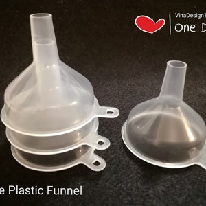 2pcs Large Plastic Funnel Big Plastic Funnel Clear Plastic Funnel Small Liquid Divider Powder Funnel Small Liquor Funnel Spray Bottle Funnel