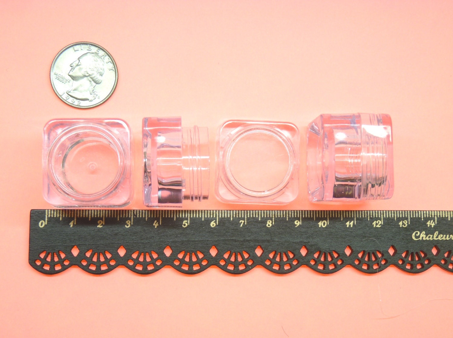 5gm Clear Acrylic Container Square Acrylic Bottle Small Etsy