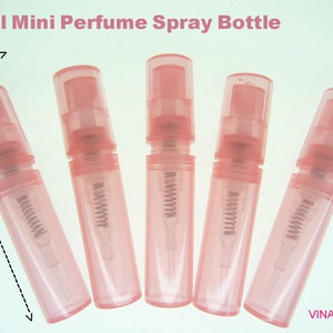 Mini Plastic Spray Bottle 2ml Pink Plastic Perfume Bottle Cosmetic Bottle Plastic Perfume Spray Bottle Sample Bottle Perfume Atomizer Bottle