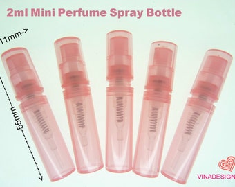 Mini Plastic Spray Bottle 2ml Pink Plastic Perfume Bottle Cosmetic Bottle Plastic Perfume Spray Bottle Sample Bottle Perfume Atomizer Bottle