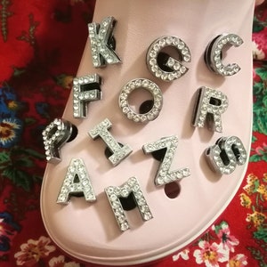 20mm Large Diamond Letter Crocs Shoe Charms Bling Crocs Shoe Letter Charms Big Crocs Charms  Shoes Charms Huge Letter Crocs Charms Diamond