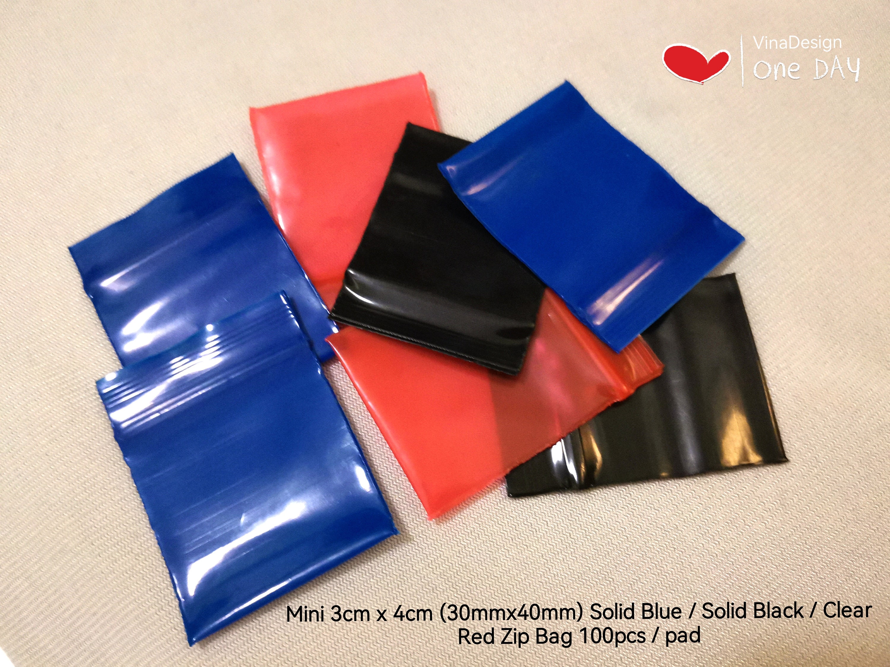 Super Mini 100 Pcs 1.5cmx2.5cm/1.8cmx2.5cm/2cmx2.5cm/1.8cmx2cm Zip Bag  Thick Resealable Bag Tiny Zip Bag Clear Plastic Zip Bag Reusable Bag 