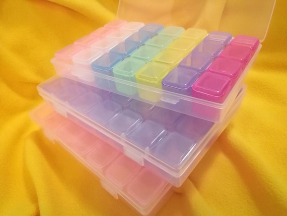 FREE SHIPPING Colorful 28 Storage Box Nail Charm Storage Box Mini Plastic Part  Case Accessories Box Nail Charms Storage Small Bead Organizer -  Norway