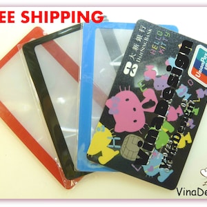 FREE Shipping Plastic Slim Card Shape Magnifier hand held 3X Magnifier Plastic Magnifier Portable Magnifier Card Wallet Magnifier Gift Idea