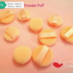 2 pcs Super Mini 30mm/35mm/40mm Powder Puff Powder Puff 3cm Dry Powder Puff Power Puff Pink 35mm Powder Puff Makeup Tool Makeup Accessories