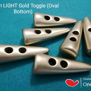 4 pcs 48mm Matte Gold Toggle Large Gold Toggle Big Gold Toggle Oval BottomToggle Large Plastic Toggle Clearance Sales Big Toggle Gold Button