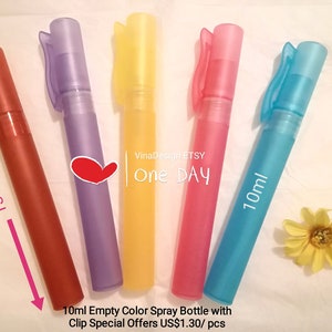 Less40% Buy 150pcs 10ml Color Empty Spray Bottle w/Clip Hand Empty Mosquito Spray Bottle Fragrance Spray Bottle Clip Perfume Atomizer Bottle