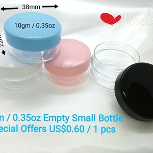 10gm/0.35oz Color Empty Bottle Lotion Empty Bottle Small Travel Empty Bottle Round Plastic Bottle Cosmetic Container Cream Bottle Gel Bottle