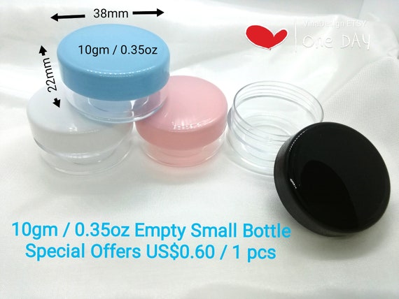 10pcs Clear Plastic Cans with Lids - Wide Mouth Storage Containers for  Beauty Products, Cosmetics, Lotion, Liquid, Crafts, and Food - Black Lid (1  Oun
