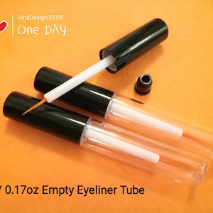 5ml/0.17oz Black Eyelashes Growth Empty Tube 5ml Eyeliner Bottle Empty Eyelashes Glue Bottle Small Clear Eyeliner Bottle Small Eyeliner Tube